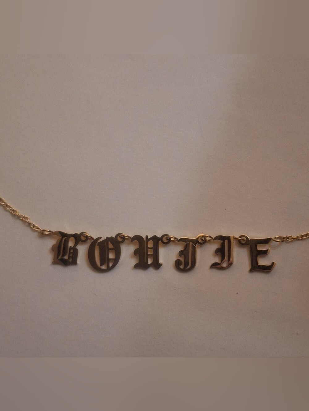 Oak & Ivy Boutique Stainless Gold Tone BOUJIE Adjustable Necklace NWOT.